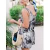 imageREORIA Womens Basic Summer Scoop Neck Sleeveless Tank Top Short jumpsuit RompersTie Dye Black Grey