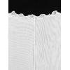 imageREORIA Womens Sexy Sheer Mesh Short Sleeve Crew Neck See Through Trendy Y2K Going Out Crop TopsWhite
