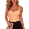 imageREORIA Womens Trendy Summer Sexy Sleeveless Going Out Lace Corset Tank Top BodysuitsPeach Fuzz