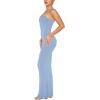 imageREORIA Womens Basic Sexy Lounge Slip Long Dress Elegant Sleeveless Backless Ribbed Bodycon Maxi DressesBlue
