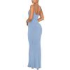 imageREORIA Womens Basic Sexy Lounge Slip Long Dress Elegant Sleeveless Backless Ribbed Bodycon Maxi DressesBlue