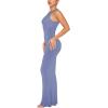 imageREORIA Womens Basic Sexy Lounge Slip Long Dress Elegant Sleeveless Backless Ribbed Bodycon Maxi DressesBlue Nova