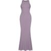imageREORIA Womens Basic Sexy Lounge Slip Long Dress Elegant Sleeveless Backless Ribbed Bodycon Maxi DressesHazy Lilac