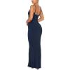 imageREORIA Womens Basic Sexy Lounge Slip Long Dress Elegant Sleeveless Backless Ribbed Bodycon Maxi DressesNavy Blue