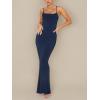 imageREORIA Womens Basic Sexy Lounge Slip Long Dress Elegant Sleeveless Backless Ribbed Bodycon Maxi DressesNavy Blue