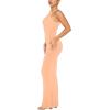 imageREORIA Womens Basic Sexy Lounge Slip Long Dress Elegant Sleeveless Backless Ribbed Bodycon Maxi DressesPeach Fuzz