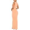 imageREORIA Womens Basic Sexy Lounge Slip Long Dress Elegant Sleeveless Backless Ribbed Bodycon Maxi DressesPeach Fuzz