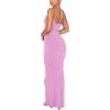 imageREORIA Womens Basic Sexy Lounge Slip Long Dress Elegant Sleeveless Backless Ribbed Bodycon Maxi DressesPetal