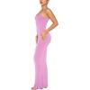 imageREORIA Womens Basic Sexy Lounge Slip Long Dress Elegant Sleeveless Backless Ribbed Bodycon Maxi DressesPetal