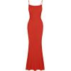 imageREORIA Womens Basic Sexy Lounge Slip Long Dress Elegant Sleeveless Backless Ribbed Bodycon Maxi DressesRed