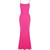 imageREORIA Womens Basic Sexy Lounge Slip Long Dress Elegant Sleeveless Backless Ribbed Bodycon Maxi DressesRose Red