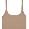 imageREORIA Womens Basic Spaghetti Strap Scoop Neck Tank Top Sleeveless Camisole Yoga Crop TopsKhaki