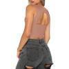 imageREORIA Womens Sexy Sweetheart Neck Sleeveless Backless Trendy Going Out Corset Tank Crop TopsSienna