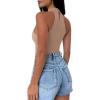 imageREORIA Womens Sexy Criss Cross Halter Neck Crop Tops Trendy Sleeveless Y2K Nightout Clubwear Going Out TopsKhaki