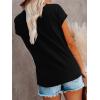 imageREORIA Womens Cap Sleeve Crew Neck Lose T Shirt Business Casual Dressy Basic Tops for Summer 2025Black
