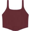 imageREORIA Womens Summer Sexy Square Neck Sleeveless Trendy Bustier Corset Crop Tank TopsBurgundy