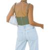imageREORIA Womens Summer Sexy Square Neck Sleeveless Trendy Bustier Corset Crop Tank TopsDark Green