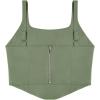 imageREORIA Womens Summer Sexy Square Neck Sleeveless Trendy Bustier Corset Crop Tank TopsDark Green