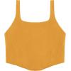 imageREORIA Womens Summer Sexy Square Neck Sleeveless Trendy Bustier Corset Crop Tank TopsGolden