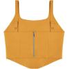 imageREORIA Womens Summer Sexy Square Neck Sleeveless Trendy Bustier Corset Crop Tank TopsGolden