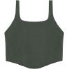imageREORIA Womens Summer Sexy Square Neck Sleeveless Trendy Bustier Corset Crop Tank TopsGrey Green
