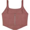 imageREORIA Womens Summer Sexy Square Neck Sleeveless Trendy Bustier Corset Crop Tank TopsMasala