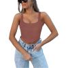 imageREORIA Womens Summer Sexy Square Neck Sleeveless Trendy Bustier Corset Crop Tank TopsMasala