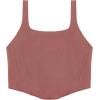 imageREORIA Womens Summer Sexy Square Neck Sleeveless Trendy Bustier Corset Crop Tank TopsMasala