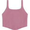 imageREORIA Womens Summer Sexy Square Neck Sleeveless Trendy Bustier Corset Crop Tank TopsMauve Red