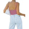 imageREORIA Womens Summer Sexy Square Neck Sleeveless Trendy Bustier Corset Crop Tank TopsMauve Red