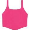 imageREORIA Womens Summer Sexy Square Neck Sleeveless Trendy Bustier Corset Crop Tank TopsNeon Rose Red