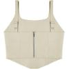 imageREORIA Womens Summer Sexy Square Neck Sleeveless Trendy Bustier Corset Crop Tank TopsOffwhite