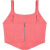 imageREORIA Womens Summer Sexy Square Neck Sleeveless Trendy Bustier Corset Crop Tank TopsPeach Pink