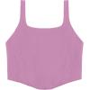 imageREORIA Womens Summer Sexy Square Neck Sleeveless Trendy Bustier Corset Crop Tank TopsViolet