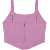 imageREORIA Womens Summer Sexy Square Neck Sleeveless Trendy Bustier Corset Crop Tank TopsViolet