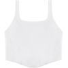 imageREORIA Womens Summer Sexy Square Neck Sleeveless Trendy Bustier Corset Crop Tank TopsWhite