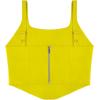 imageREORIA Womens Summer Sexy Square Neck Sleeveless Trendy Bustier Corset Crop Tank TopsYellow