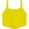 imageREORIA Womens Summer Sexy Square Neck Sleeveless Trendy Bustier Corset Crop Tank TopsYellow