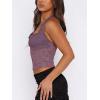 imageREORIA Lace Tops for Women Halter Sexy Going Out Tank Crop Y2K Fashion Top 2025 TrendyGrey Purple
