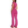 imageREORIA Womens 2 Piece Lounge Sets Short Sleeve Basic Tops Straight Leg Pants Comfy Casual Outfits TracksuitsRose