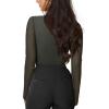 imageREORIA Womens Sexy Long Sleeve Square Neck Bodysuit Mesh Double Lined Going Out Tops 2025Thyme Thyme