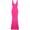 imageREORIA Womens Summer Sexy Long Dresses Deep V Neck Sleeveless V Backless Lounge Elegant Bodycon Maxi DressRose Red