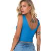 imageREORIA Butsmooth Womens Trendy Sexy Plunge Deep V Neck Sleeveless V Backless Slim Fit Going Out Crop Tank TopsLake Blue
