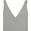 imageREORIA Butsmooth Womens Trendy Sexy Plunge Deep V Neck Sleeveless V Backless Slim Fit Going Out Crop Tank TopsLinght Grey