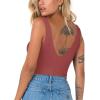 imageREORIA Butsmooth Womens Trendy Sexy Plunge Deep V Neck Sleeveless V Backless Slim Fit Going Out Crop Tank TopsMauve Red
