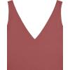 imageREORIA Butsmooth Womens Trendy Sexy Plunge Deep V Neck Sleeveless V Backless Slim Fit Going Out Crop Tank TopsMauve Red