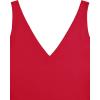 imageREORIA Butsmooth Womens Trendy Sexy Plunge Deep V Neck Sleeveless V Backless Slim Fit Going Out Crop Tank TopsRed