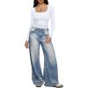 imageREORIA Long Sleeve Shirts for Women Scoop Neck Going Out Slim Basic Tshirts 2025 Trendy Tops Ribbed Knit Fall OutfitsWhite