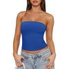 imageREORIA Womens Y2K Strapless Backless Tube Top Double Lined Sleeveless Crop Tank Top for Summer 2025 Going OutPrincess Blue