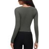 imageREORIA Womens Sexy Deep V Neck Bodysuit Cross Wrap Bodysuit Long Sleeve Double Lined Top Going Out OutfitsThyme